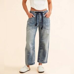 Free People Moxie Low Slung Barrel Jeans size 25